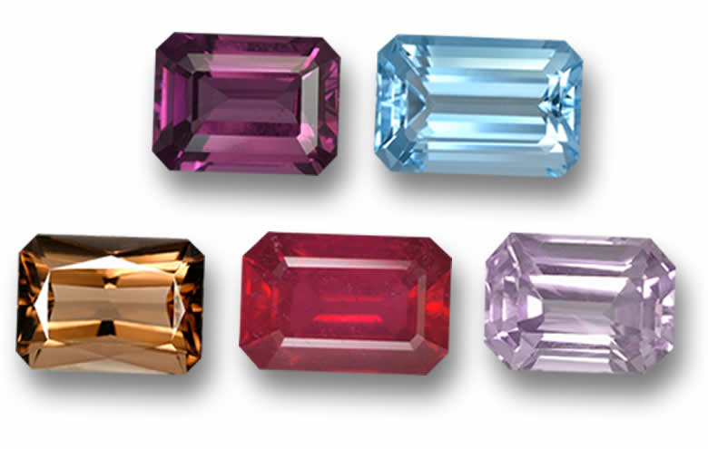 2 Carat Emerald Cut Gemstones: Sapphires, Rubies, Emeralds, Tourmaline, Diamond, Garnet and More
